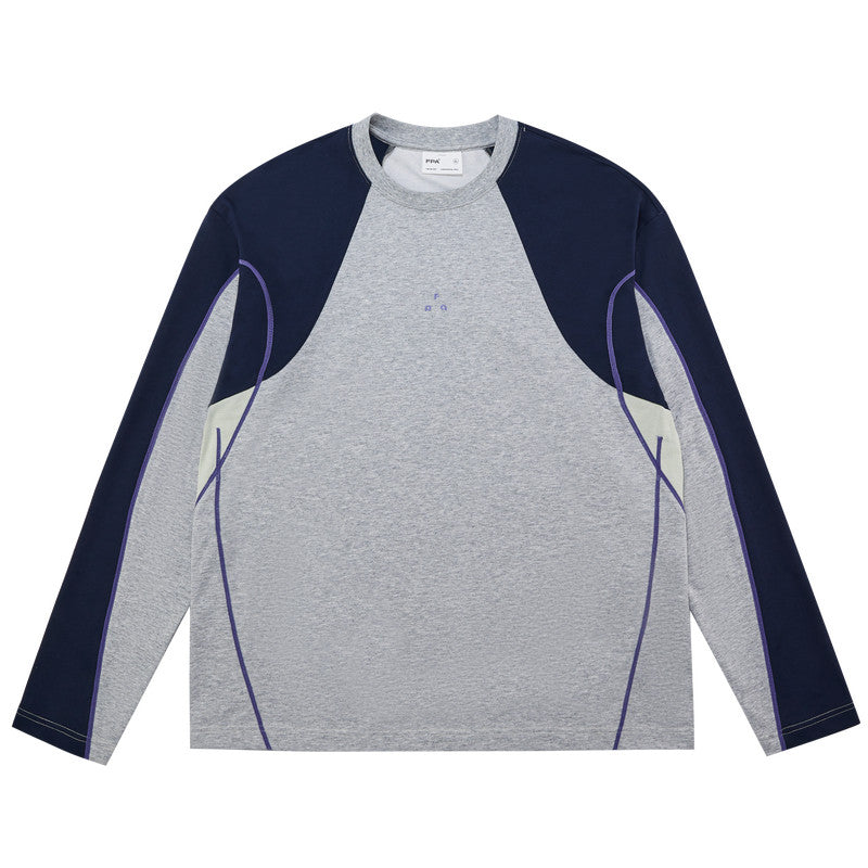 FPA Quick-Dry Cooling Modal Sports T-Shirt 2026 New Spring Color-Block Contrast Round Neck Long Sleeve for Men and Women