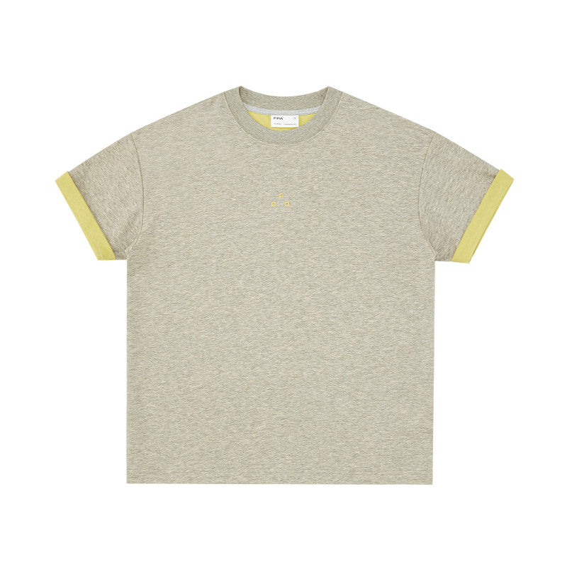 FPA Sports Short Sleeve T-Shirt Summer Crew Neck Premium Design Patchwork Heavyweight Unisex Mid Sleeve Half Sleeve