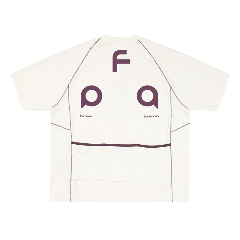 FPA Color-Block Half-Zip Outdoor Sports Cycling Shirt Summer Cool Unisex Casual Streetwear Short Sleeve T-Shirt