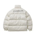 FPA Winter Couple PU Leather Cotton Jacket - Chinese Street Style Thick White Puffer Coat for Men