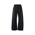FPA Outdoor Curved-Leg Pants with Contrast Color Wide-Leg Trousers