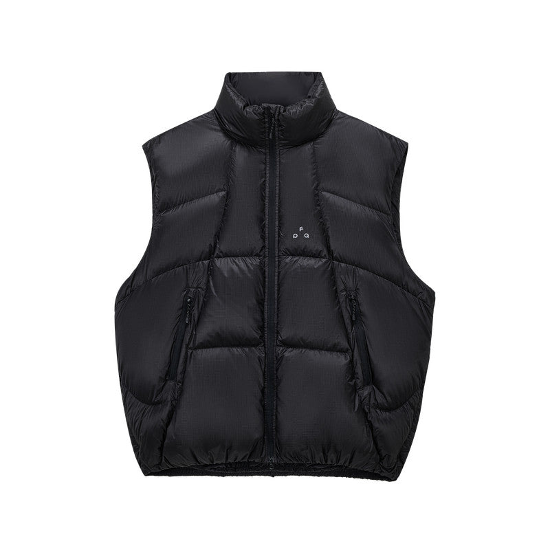 FPA Transparent Grid Stand Collar Down Vest - 2026 New Winter Thickened Warm Couple Sleeveless Down Jacket for Men