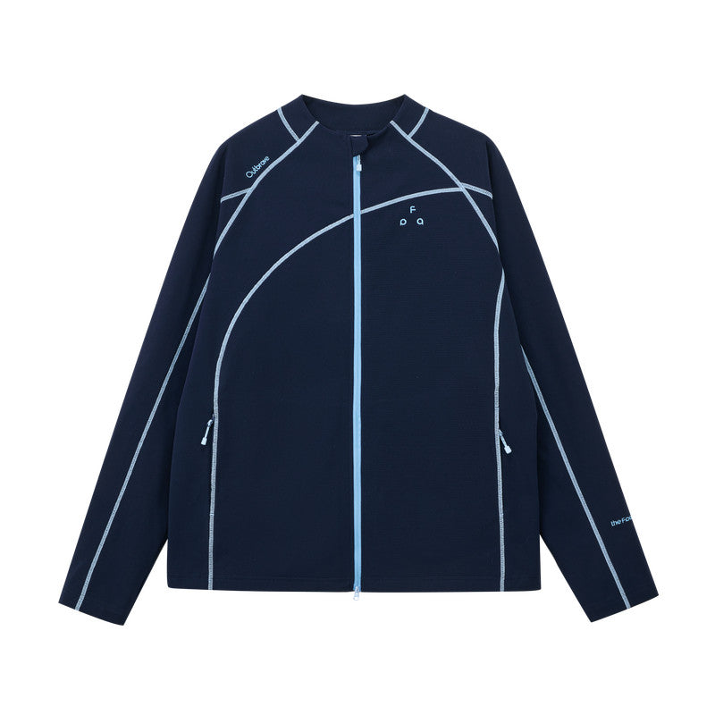 FPA Color-Block Textured Hiking Jacket - Spring Lightweight Outdoor Long-Sleeve Casual Cardigan for Men and Women