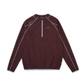 FPA Quick-Dry UPF50+ Sun Protection Long-Sleeve Sports Tee, Spring/Fall Chinese Street Style Half-Zip Half-High Collar Loose Fit Couple T-Shirt