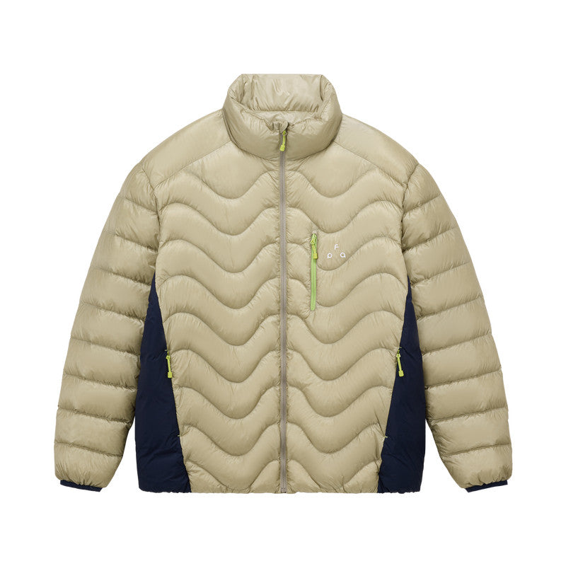 FPA Wavy Panel Down Jacket 2026 New Style Stand Collar Warm Winter Outdoor Sports Couple Down Coat