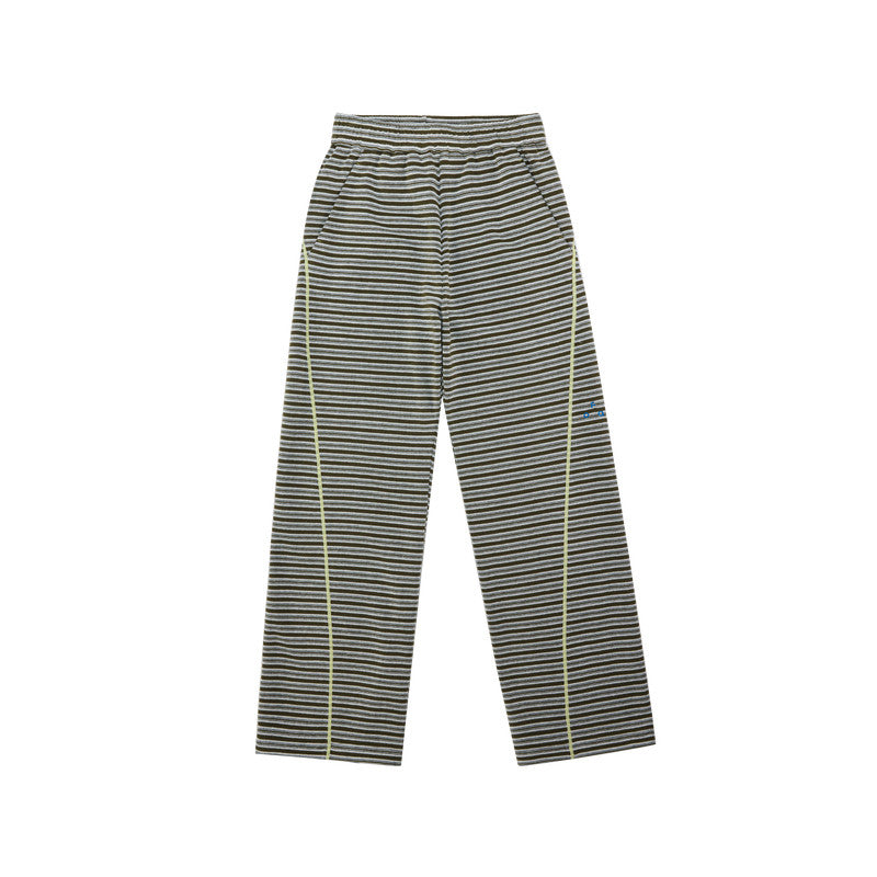 FPA Outdoor Relaxed Striped Pants – Loose Straight-Leg Retro Contrast Color Casual Trousers for Spring/Autumn