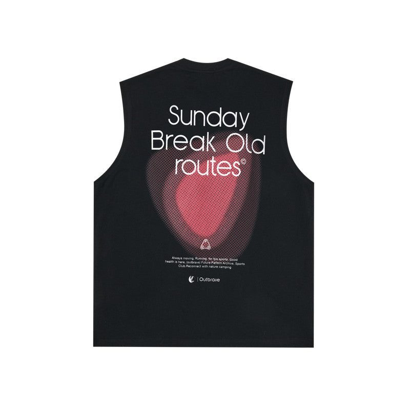FPA Quick-Dry Cool-Touch 7A Antibacterial Sports Sleeveless Vest - National Trend Loose Round Neck Fitness Tank Top