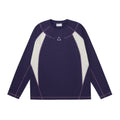 FPA Color-Block Stitching Sports T-Shirt | Chinese Streetwear Fall Loose Fit American Style Design Crew Neck Long Sleeve