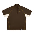 FPA COOLMAX Wool Panel Short Sleeve Outdoor Sports Quick-Dry Half-Zip Couples Cycling T-Shirt