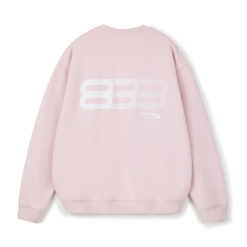 FPA Gradient Track Graphic Crew Neck Sweatshirt - Chinese Streetwear, Loose Fit, Unisex Pullover Long Sleeve Top for Spring/Autumn