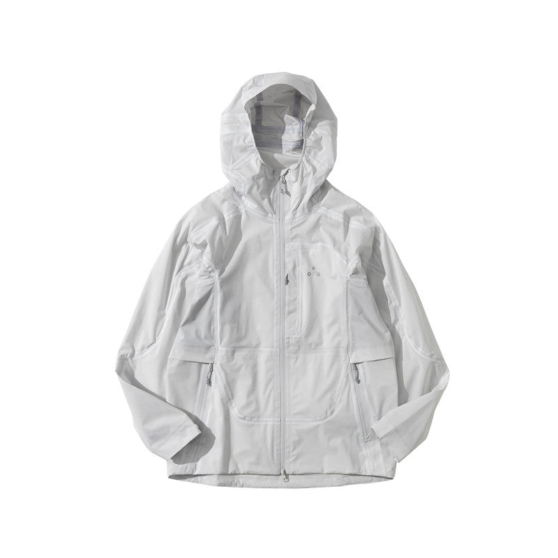 FPA Structure Water-Resistant Multi-Pocket Hiking Jacket with Underarm Ventilation, Outdoor Sports Coat