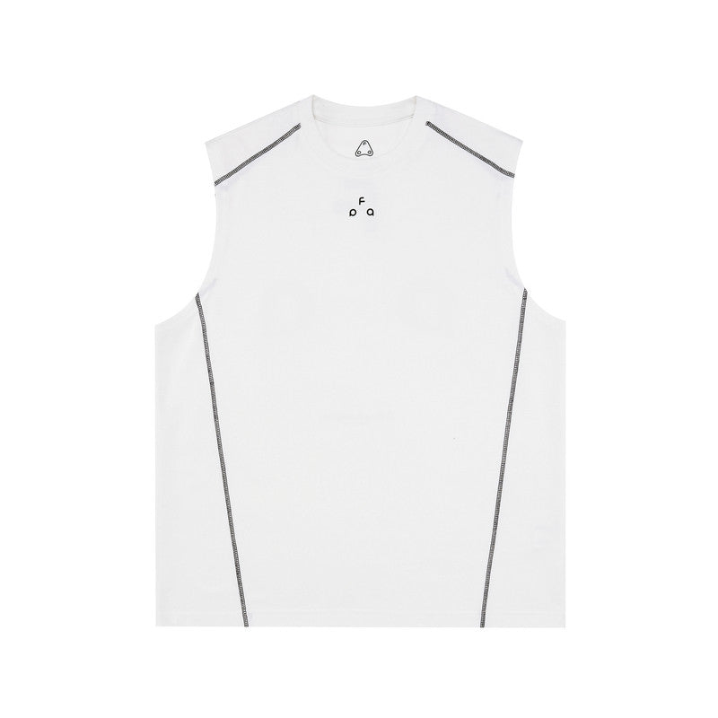 FPA Ice-Feel Quick-Dry 7A Antibacterial Anti-Mite Hasso Yoga Running Sports Printed Sleeveless Tank Top, National Trend T-Shirt