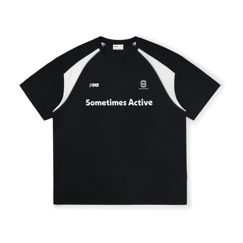 FPA Quick-Dry Breathable Mesh Athletic Short Sleeve T-Shirt - Summer Chinese Streetwear Loose Fit Round Neck Black Tee for Men