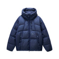 FPA Skin-Touch Glossy No-Wash Quilted Hooded Down Jacket for Winter Outdoor Sports, Unisex Couple Style