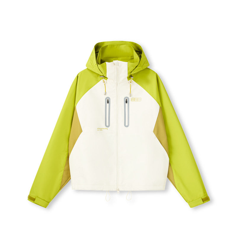 FPA Three-Proof Cocoon-Shaped Color-Block Outdoor Sports Mountaineering Windbreaker Jacket