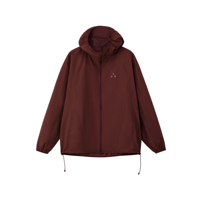 FPA Breathable Running Jacket with Hood, UPF50+ Sun Protection, Lightweight Outdoor Sports Jacket for Men