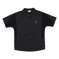FPA Breathable Original Yarn Sun Protection 50+ Paneled Logo Shirt - Loose-Fit Black Spread Collar Men's Shirt
