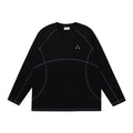 FPA Quick-Dry Long Sleeve T-Shirt, Chinese Streetwear Design, Crew Neck, Loose Fit, Unisex for Couples, Spring/Autumn