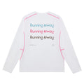 FPA Cool-Touch Quick-Dry 7A Antibacterial Sports T-Shirt, Outdoor Crew Neck Contrast Stitch Spring Couple White Long Sleeve Men