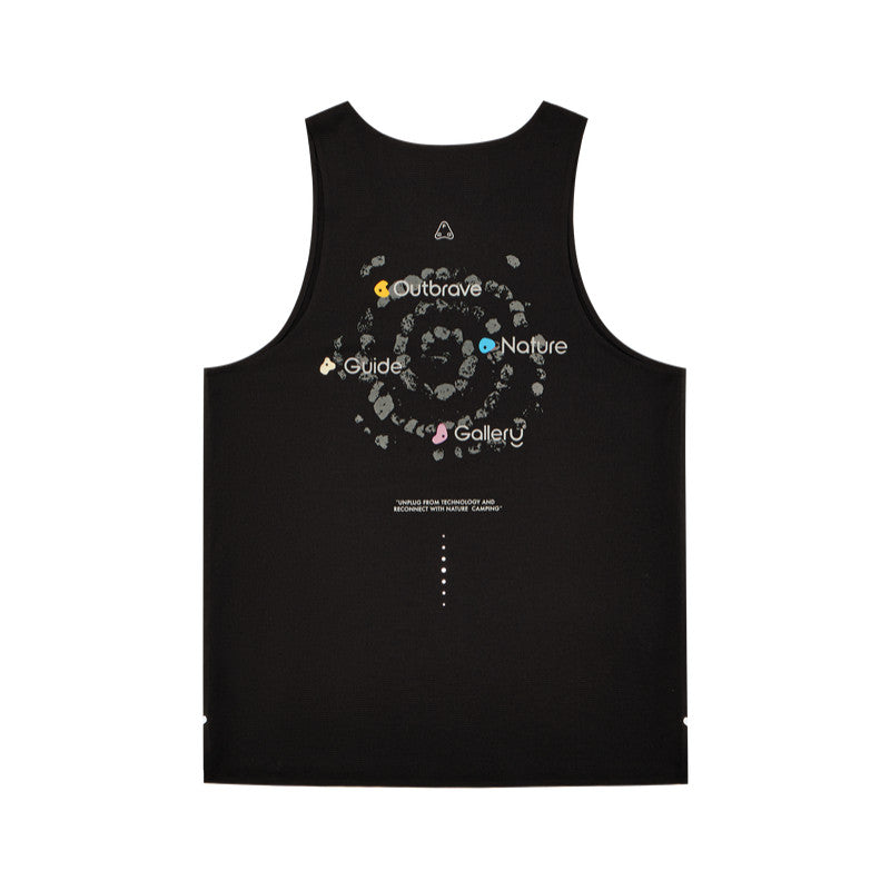 FPA COOLMAX Modal Climbing Sports Seam-Sealed Printed Reflective Sleeveless Vest Summer Cool-Touch Tank Top