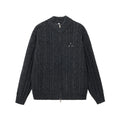 FPA Loose-Fit Chunky Yarn Zip-Up Sweater 2026 New Retro Unisex Cardigan Knit Top