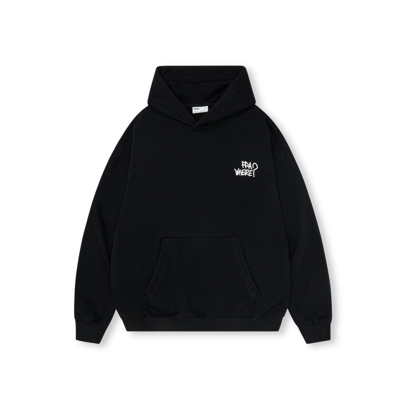 FPA Beach Graffiti Foam Hoodie – Autumn Casual Loose Heavyweight Unisex Chinese Streetwear Hooded Sweatshirt for Men