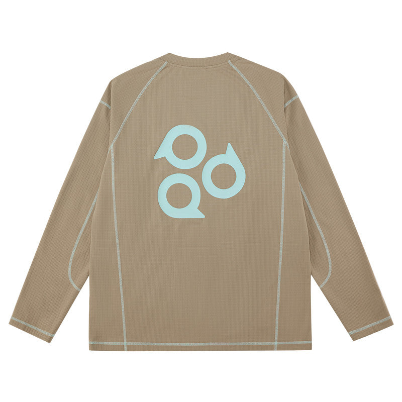 FPA Moisture-Wicking Color-Block Long-Sleeve Sports Tee – Chinese Streetwear Outdoor Couple Round Neck Loose Casual Spring T-Shirt