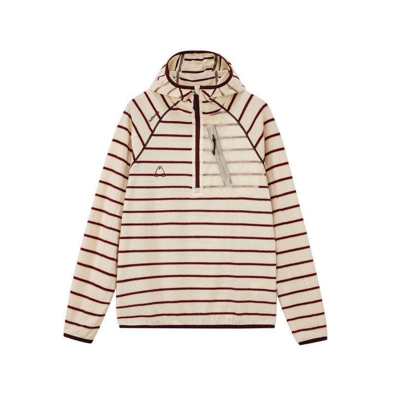 FPA Striped Patchwork Hoodie 2026 New Spring Sports Contrast Color Half-Zip Couple Hooded Sweatshirt