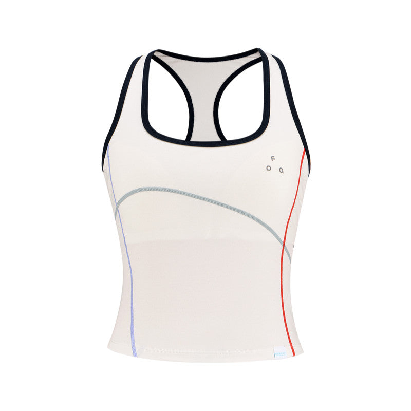FPA COOLMAX Color-Block Curve Women's Vest – Outdoor Sports Yoga Fitness Breathable Fitted Undershirt
