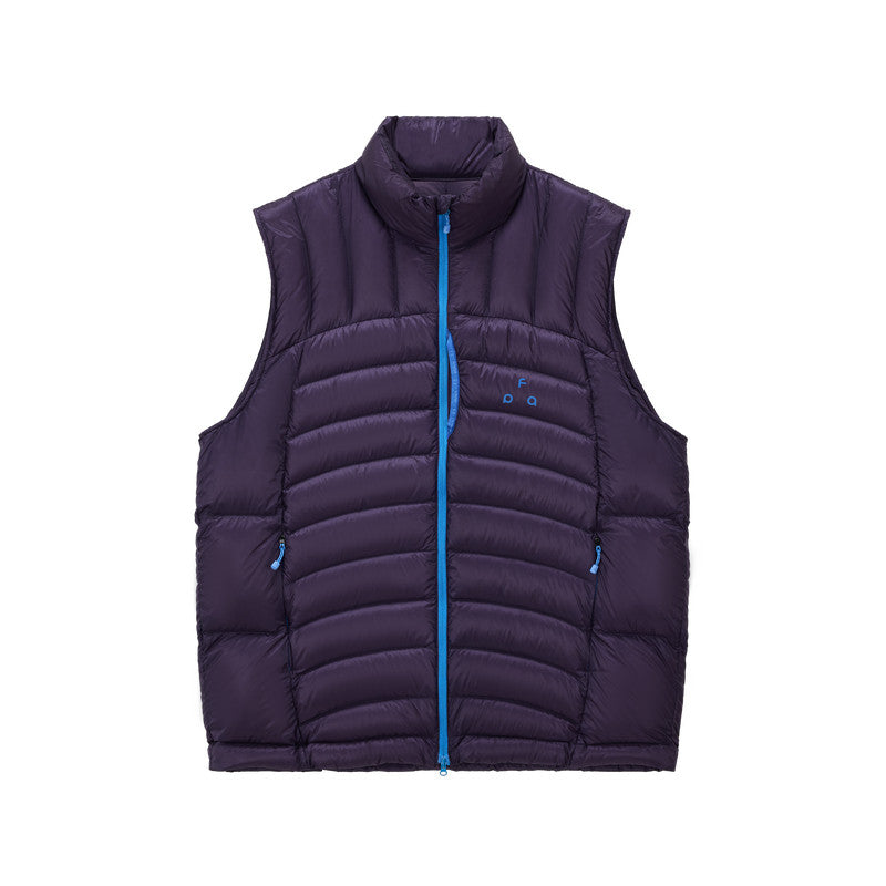 FPA 118g 90% Down Contrast Color Warm Lightweight Stand Collar Quilted Down Vest Winter Sleeveless Jacket