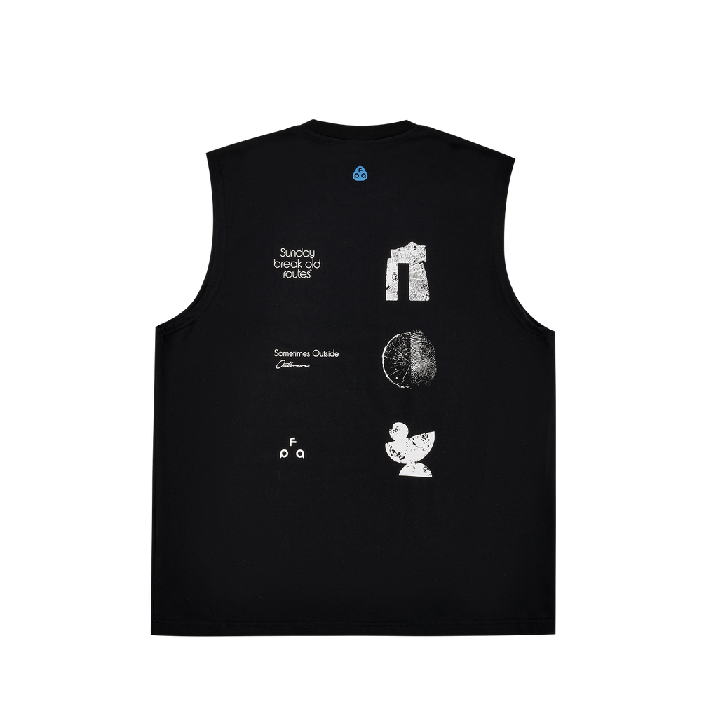 FPA COOLMAX Natural Energy Graphic Text Sports Vest for Fitness Running Outdoor Sleeveless T-Shirt