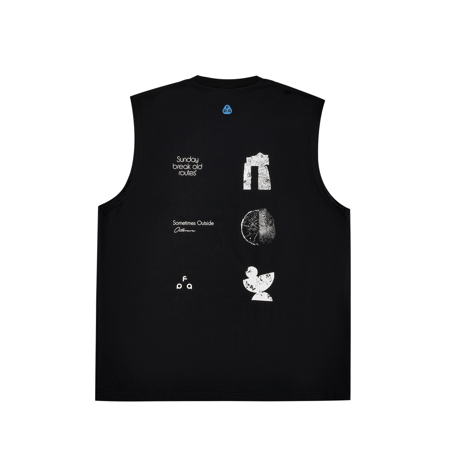 FPA COOLMAX Natural Energy Graphic Text Sports Vest for Fitness Running Outdoor Sleeveless T-Shirt