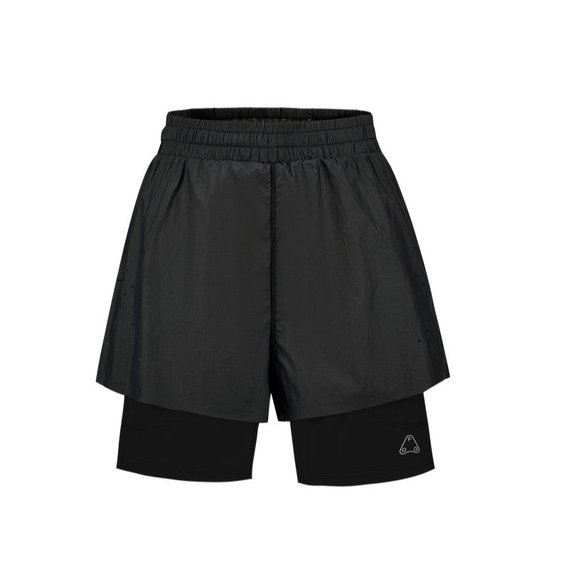 FPA Breathable Sun-Protection Paneled Running Shorts for Summer Fitness Outdoor Couple Casual Two-Layer 3-Inch Shorts