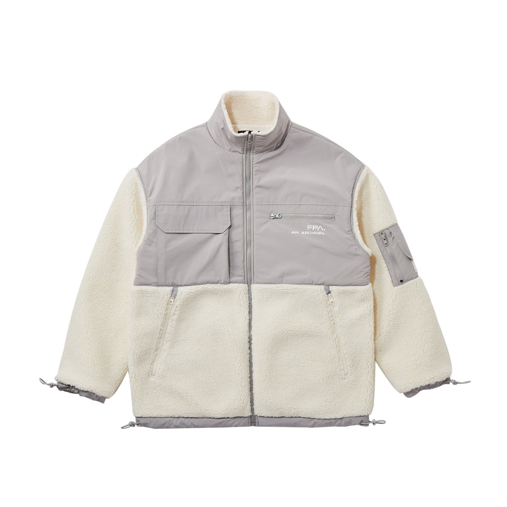 FPA (VENGETICE) Stand Collar Faux Shearling Quilted Cotton Jacket - Chinese Streetwear Winter Thick Coat