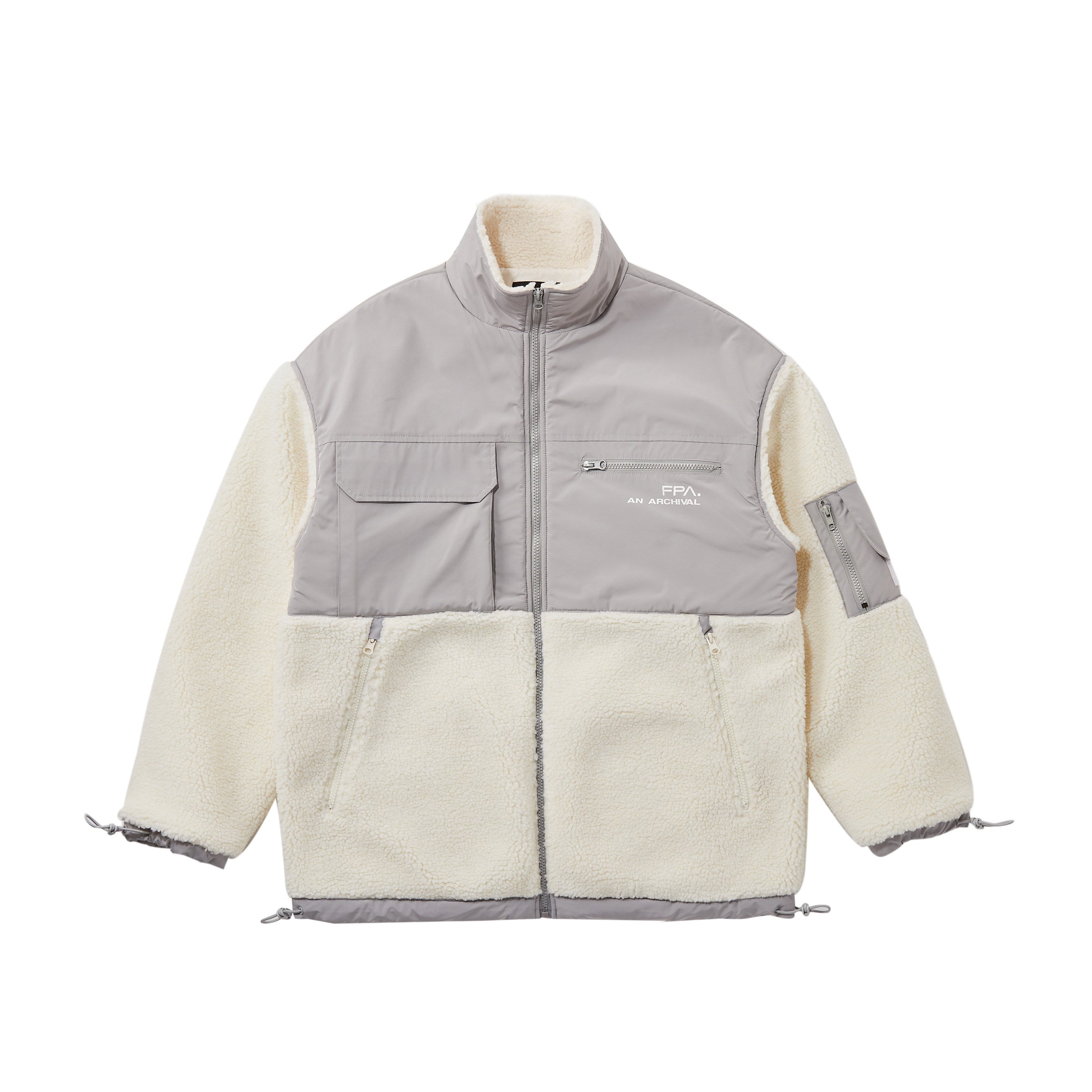 FPA (VENGETICE) Stand Collar Faux Shearling Quilted Cotton Jacket - Chinese Streetwear Winter Thick Coat