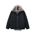 FPA Structured Fur Collar Down Jacket – Chinese Streetwear Trend, High-End Casual Unisex Winter Warm Down Coat for Men