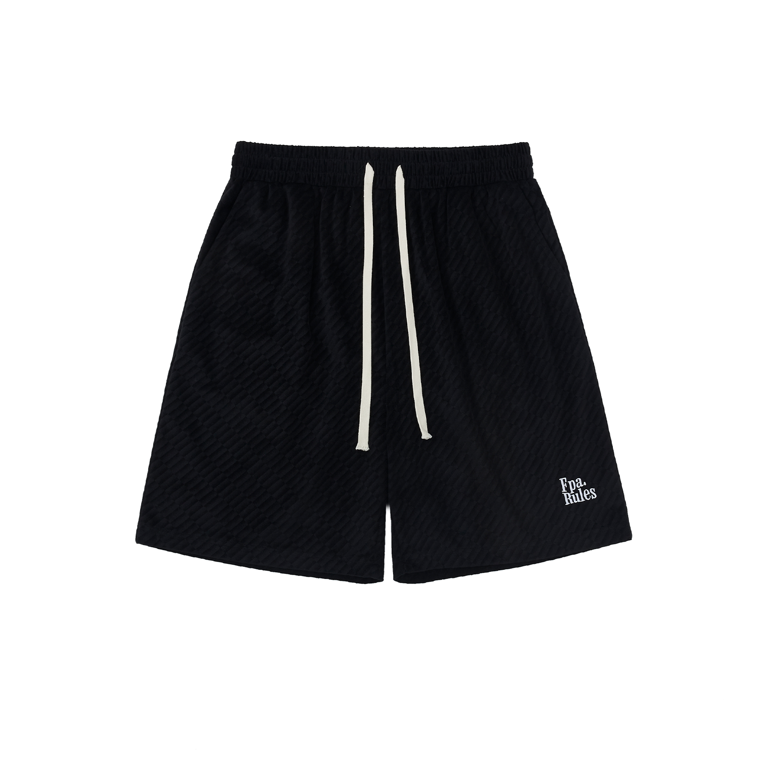 FPA Brushed Twill Textured Embroidered Shorts Summer Chinese Street Style Loose Casual Straight-Leg Mid-Length Shorts