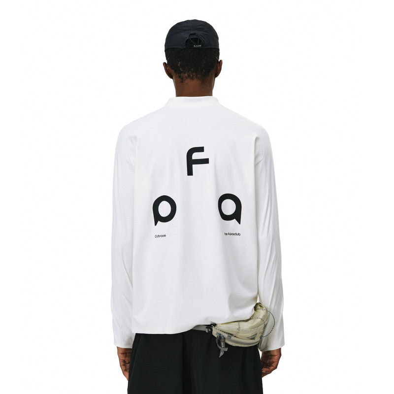 FPA Moisture-Wicking UPF50+ Half-Zip Cycling Jersey Long Sleeve Basic Logo Casual Couple Sports T-Shirt