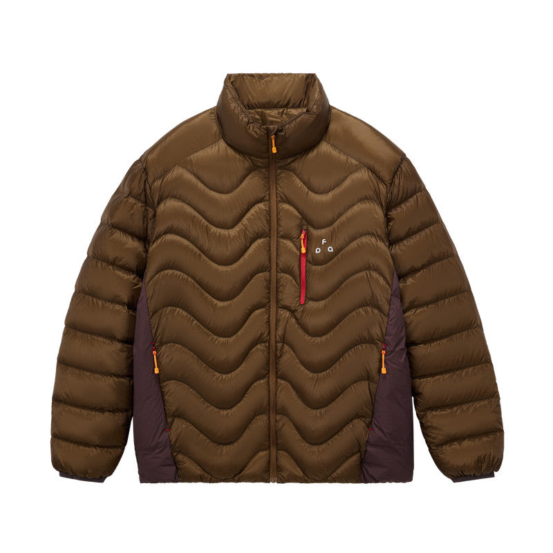 FPA Wavy Panel Down Jacket 2026 New Style Stand Collar Warm Winter Outdoor Sports Couple Down Coat