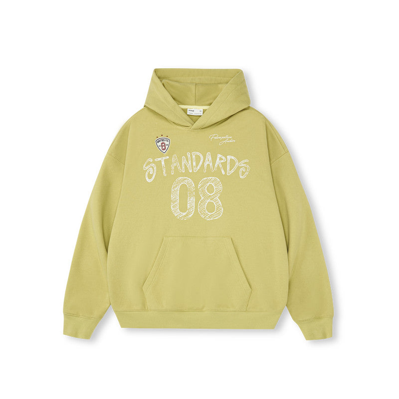 FPA Graffiti Digital Print Badge Hoodie - Unisex Heavyweight Pullover for Spring and Autumn