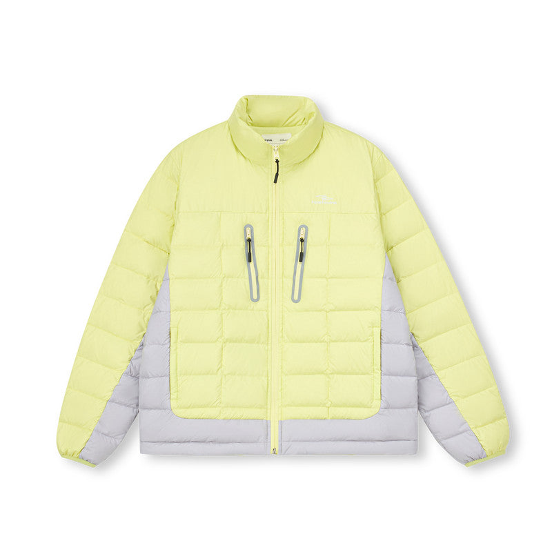 FPA 90% White Duck Down Three-Proof Paneled Double-Zip Winter Puffer Jacket, Windproof, Chinese Streetwear, Couple Style