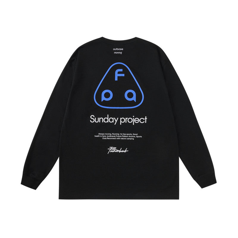 FPA Sorona UPF50+ Sun Protection Long Sleeve Spring/Fall Casual Loose Round Neck Outdoor Sports Couple T-Shirt for Men