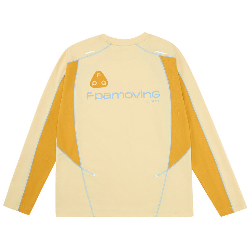 FPA Quick-Dry 7A Antibacterial Anti-Mite Long-Sleeve Color-Block Outdoor Sports Autumn Crew Neck Casual Couple T-Shirt