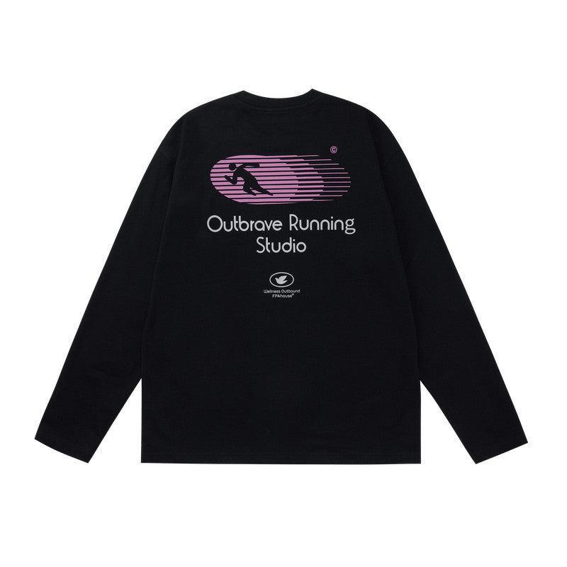 FPA Quick-Dry 7A Antibacterial Anti-Mite Sports Long Sleeve T-Shirt, Chinese Streetwear American Loose Round Neck Couple Outdoor Autumn T-Shirt