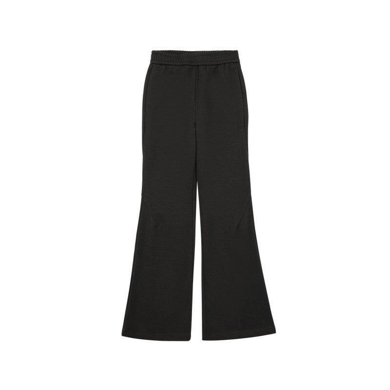 FPA Worsted Wool Floral Yarn Flared Sweatpants – Loose Wide-Leg Casual Athletic Set Trousers for Women, Spring/Fall