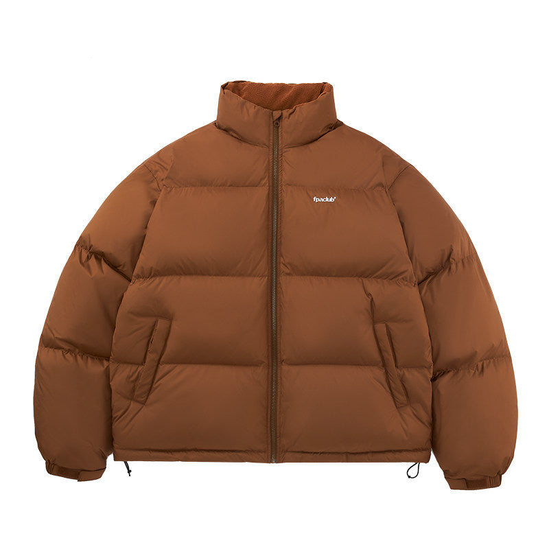 FPA 90% White Duck Down Basic Green Puffer Jacket, Thick Warm Unisex Winter Coat