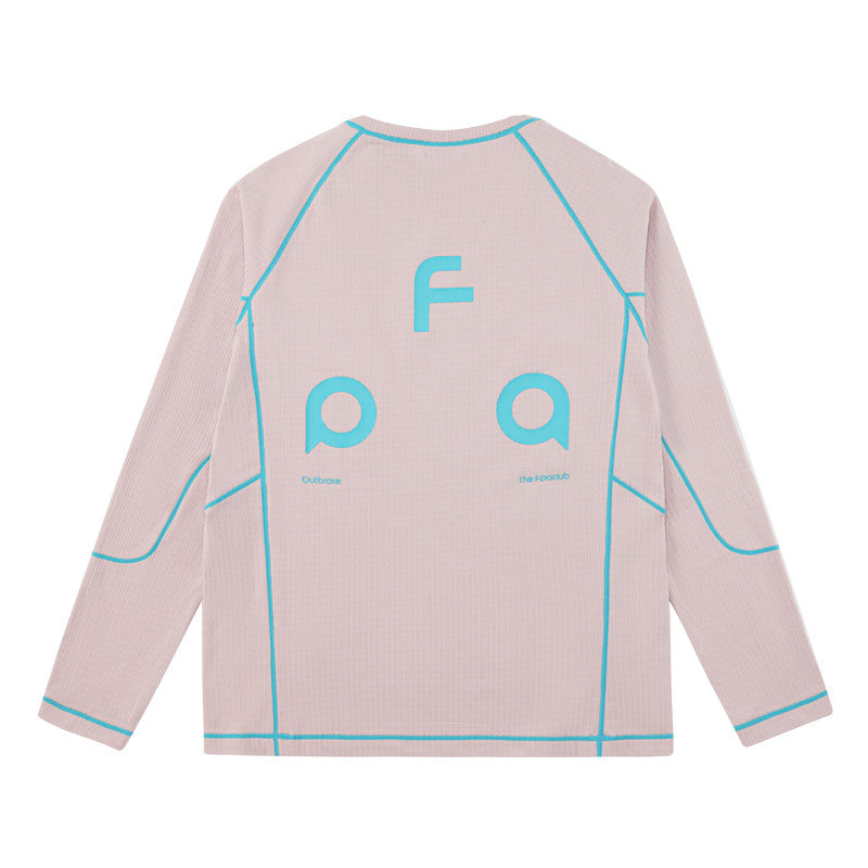FPA Fleece Moisture-Wicking Anti-Static Long-Sleeve Outdoor Sports Tee - Casual Couple Round Neck T-Shirt
