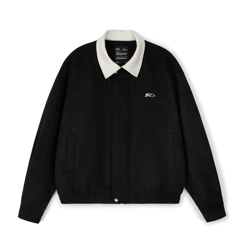 FPA Blue Suede Lapel Jacket – Chinese Streetwear Trend, Loose-Fit American Style Short Couple Jacket for Spring/Autumn