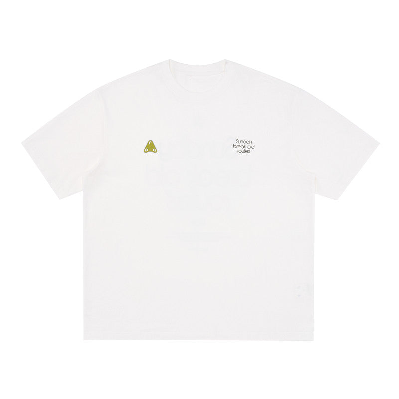 FPA Cool-Touch Ice-Skin Athletic Short Sleeve T-Shirt, Chinese Streetwear Trendy Crew Neck Unisex Loose Fit Summer Tee