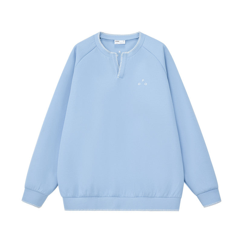FPA Henry Neck Casual Pullover Sweatshirt 2026 Spring New V-Neck Minimalist Design Inner Layer Long Sleeve Top